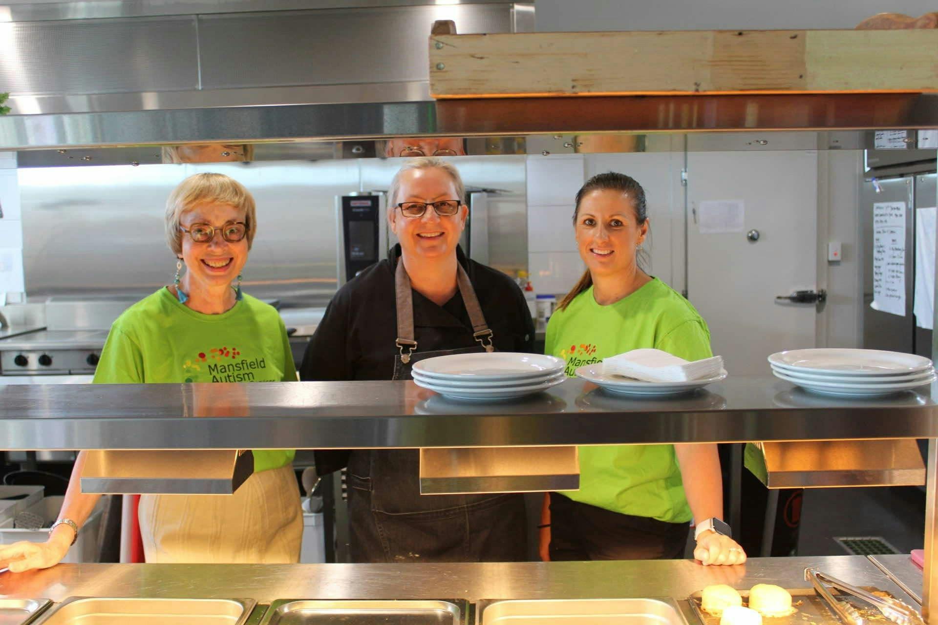 staff in the commercial kitchen