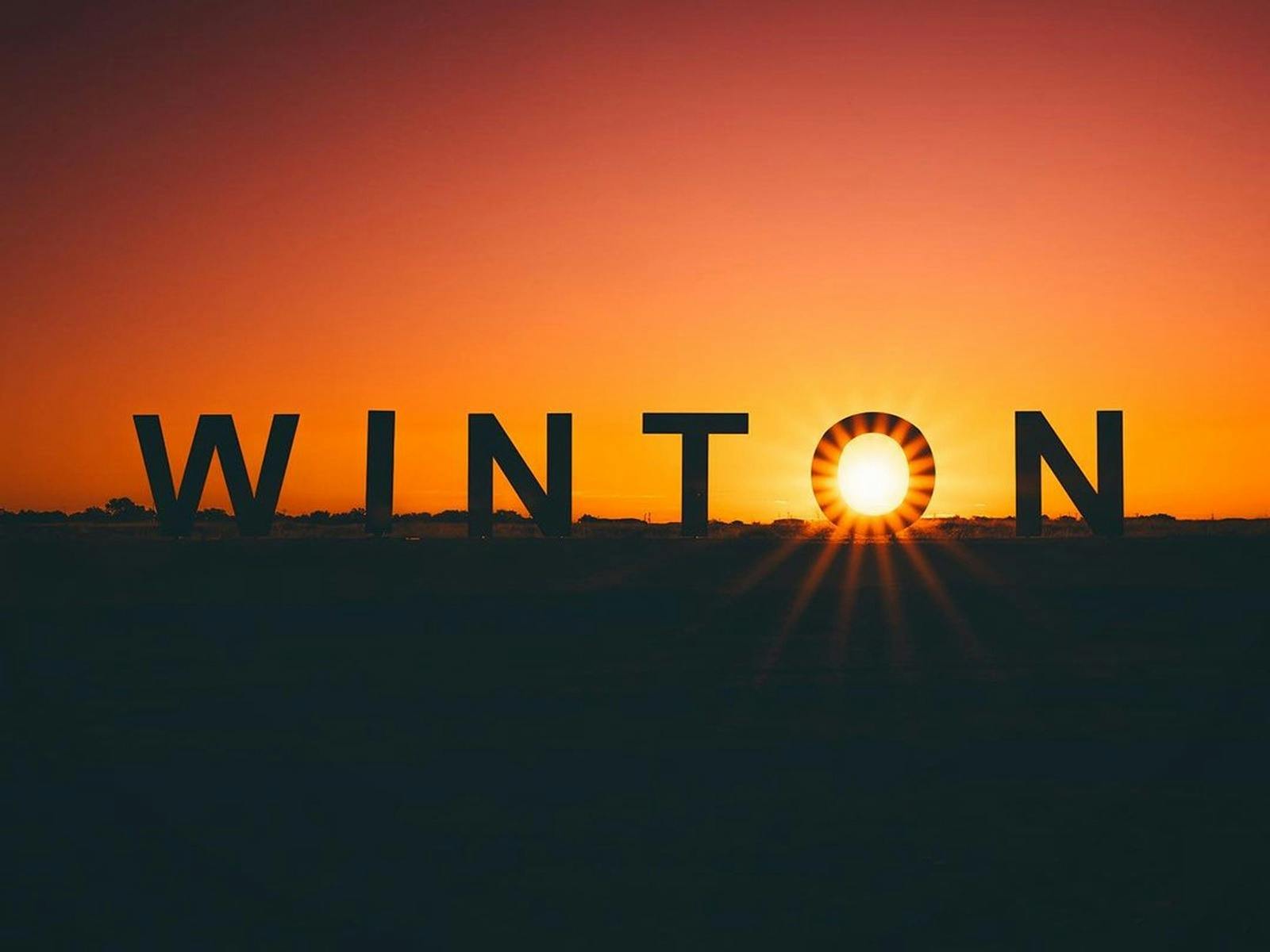 Winton Sign at Sunset
