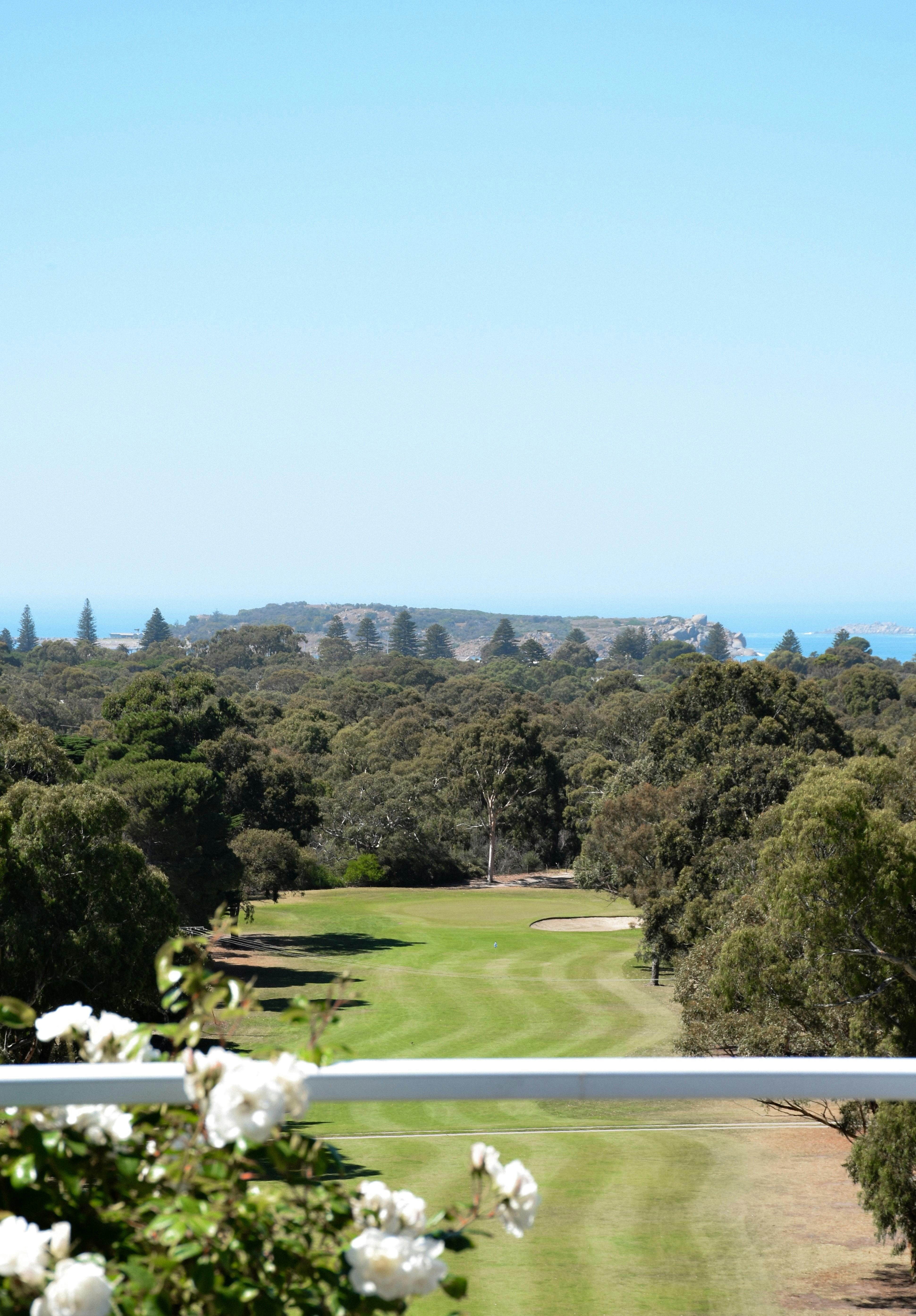 Photo of the first fairway taken from the first tee.