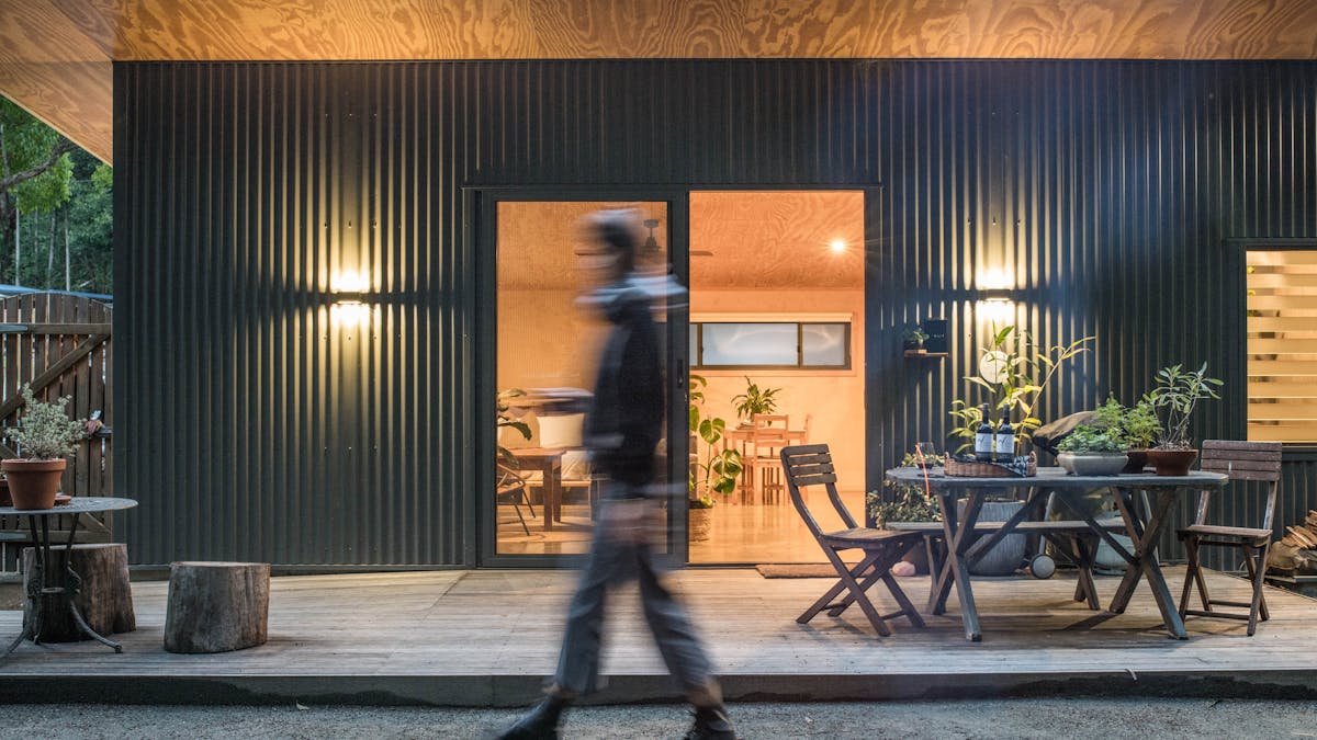 modern exterior form of wellness cabin