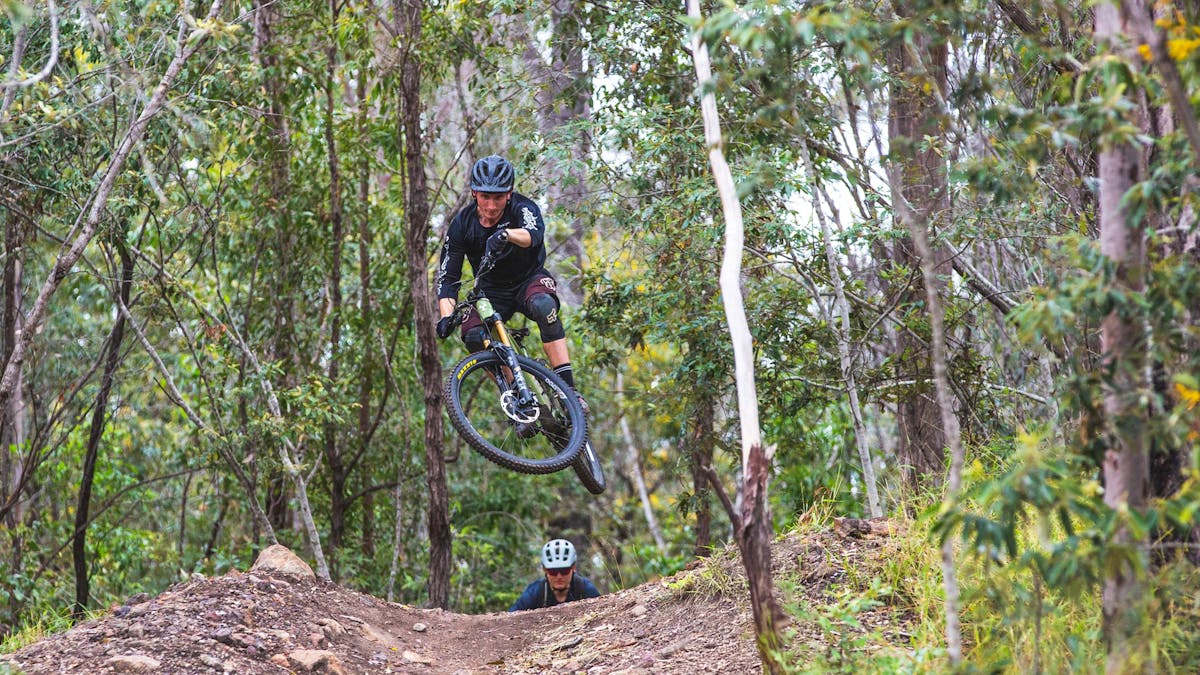 Trail rider at Ipswich's Castle Hill Blackstone Reserve