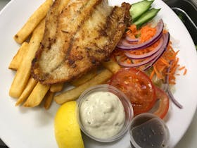 Fish and Chip Lunch at Flavours Cafe Boonah