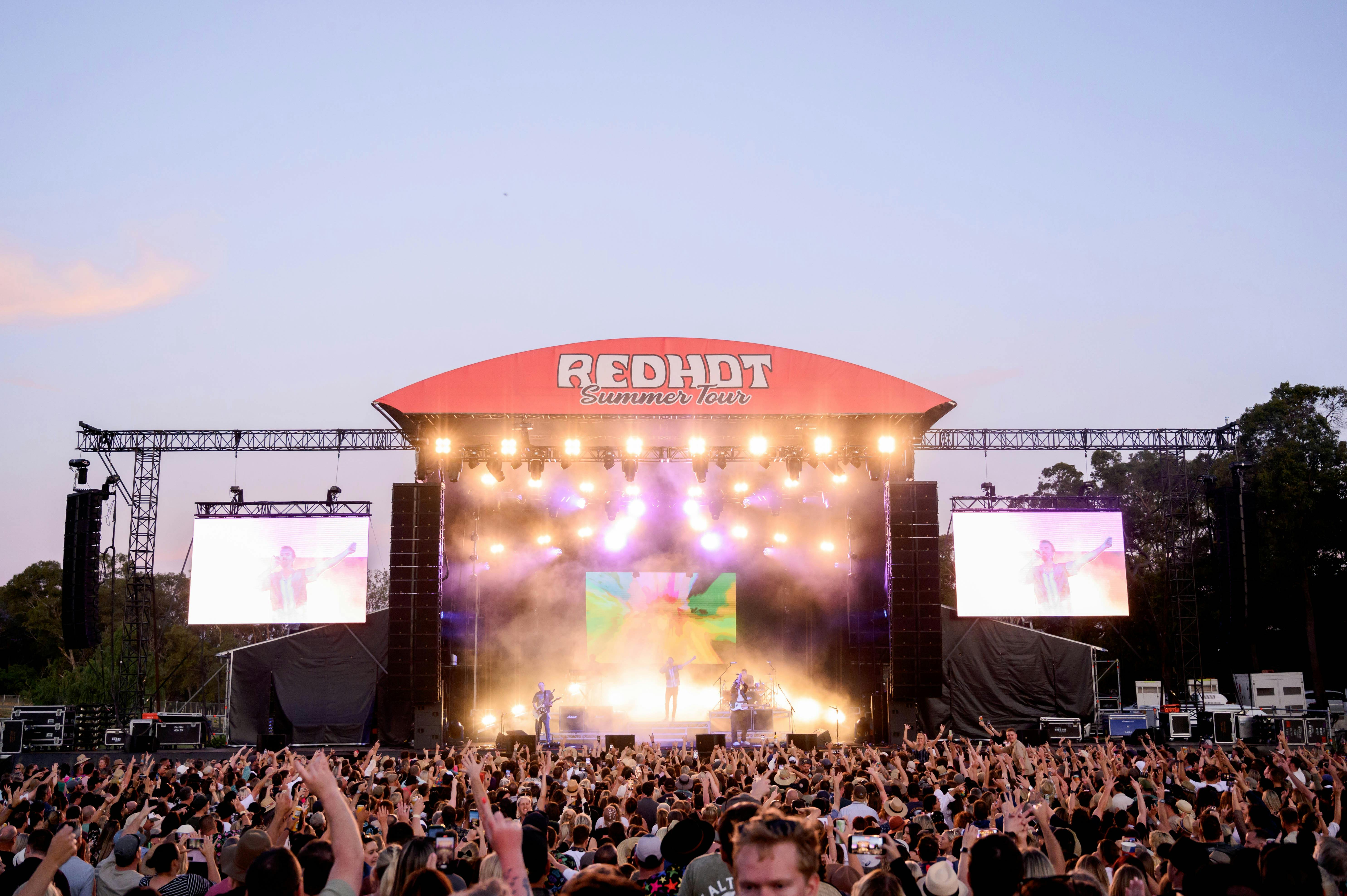 Red Hot Summer stage with crowd in the foreground