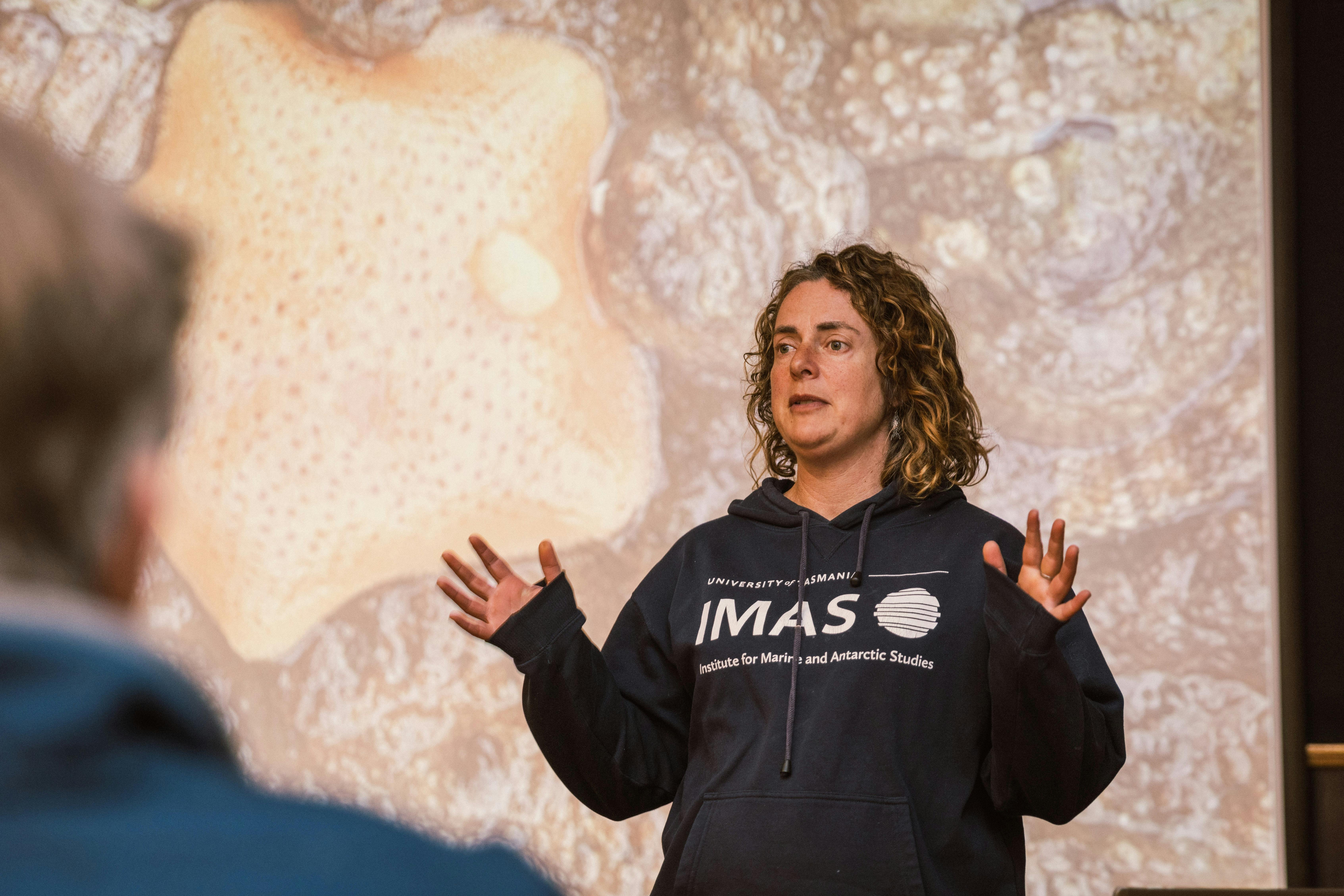 Dr Beth Strain presenting