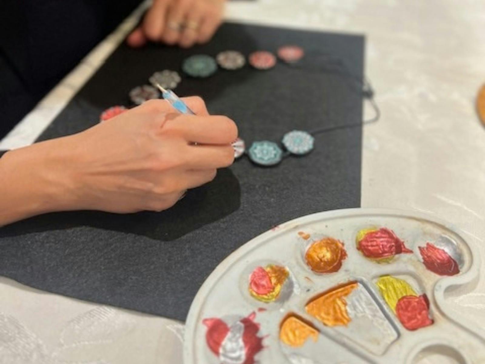 Mandala Workshop Painting Necklace