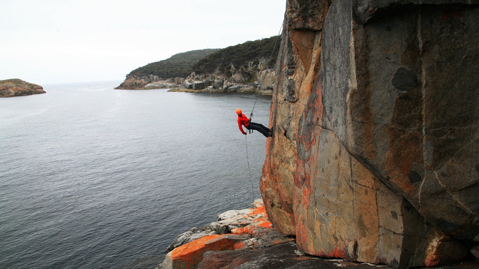 Abseiling at Freycinet