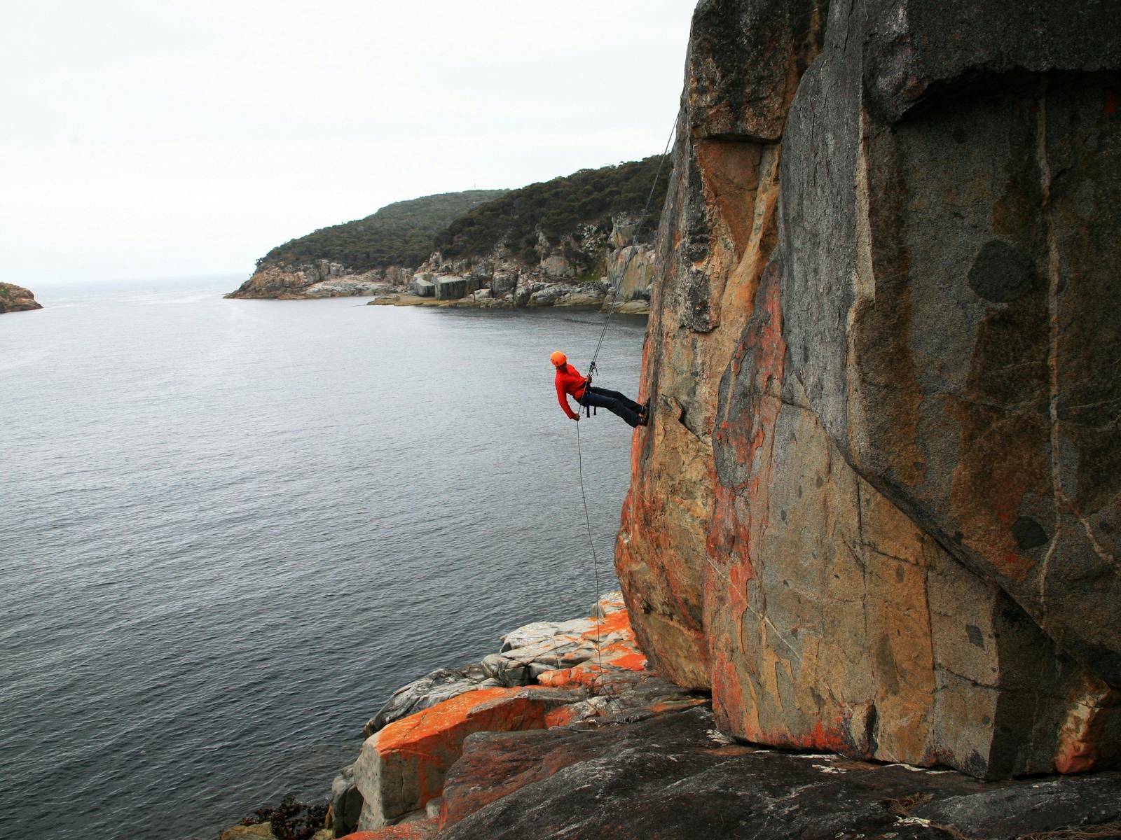 Abseiling at Freycinet