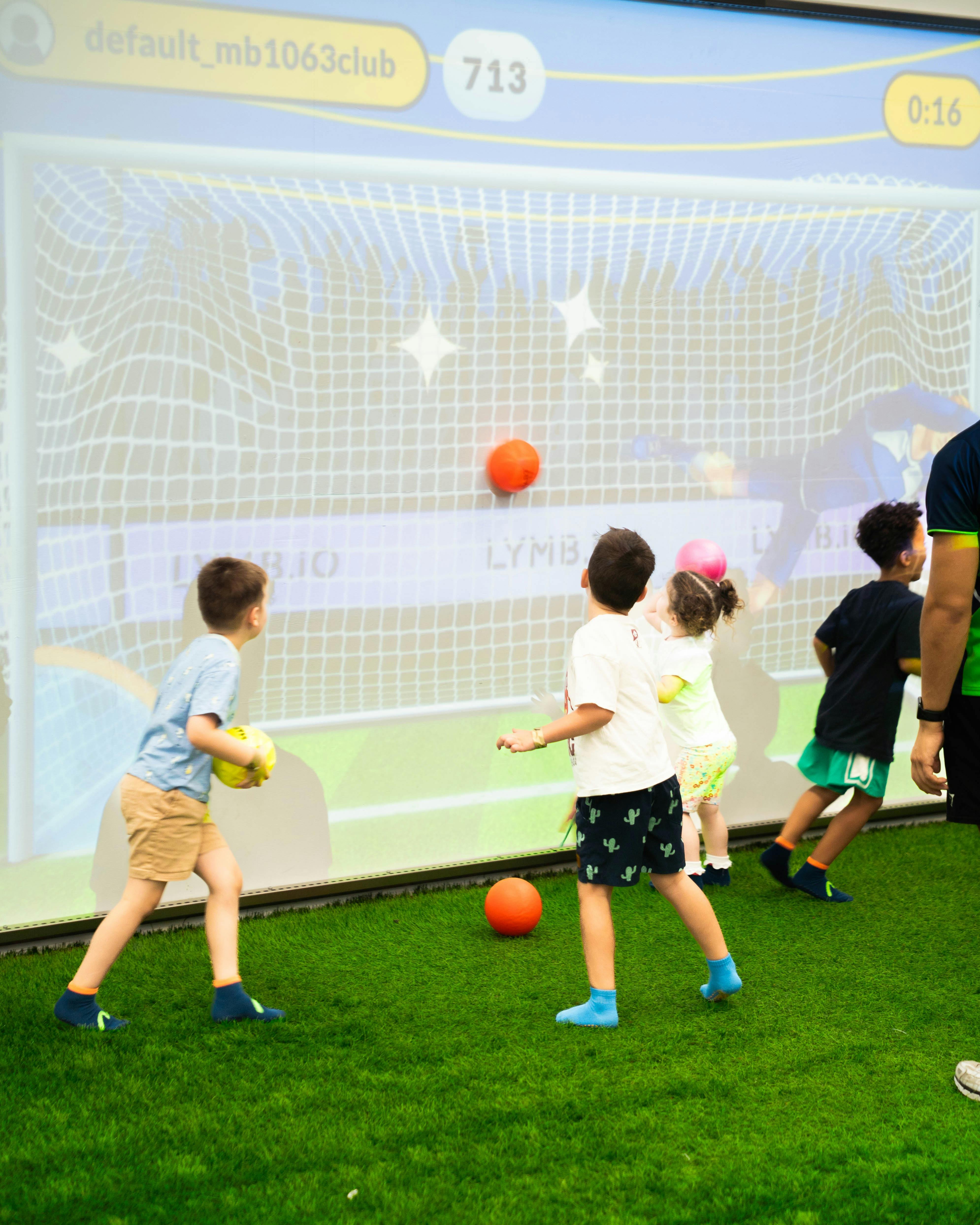 Children playing on Interactive Screen