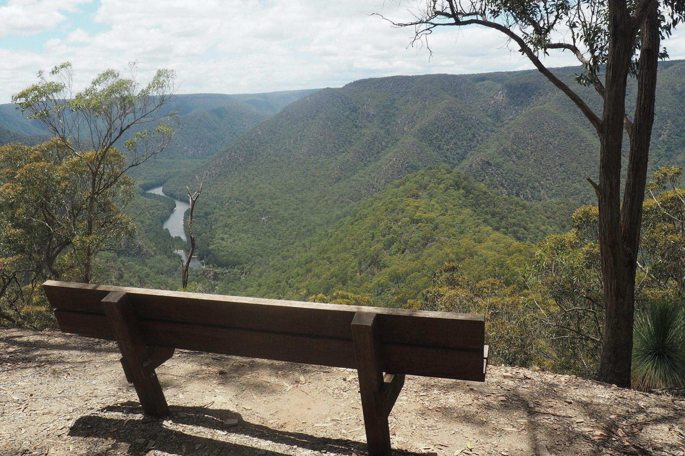 Bench seat overlooking Bungonia Nation Park