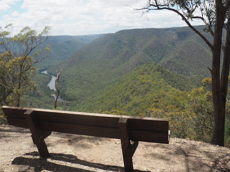 Bench seat overlooking Bungonia Nation Park