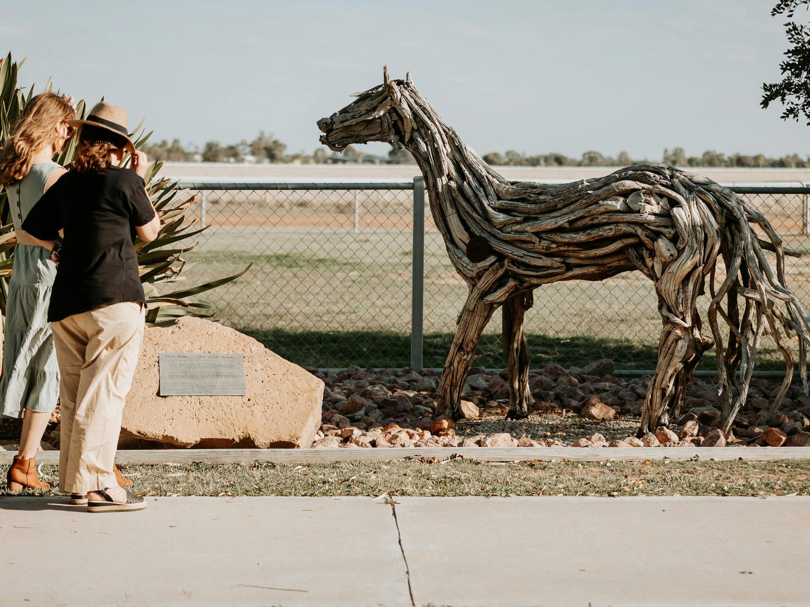 Blackall Sculpture Trail Miss Petty Racehorse