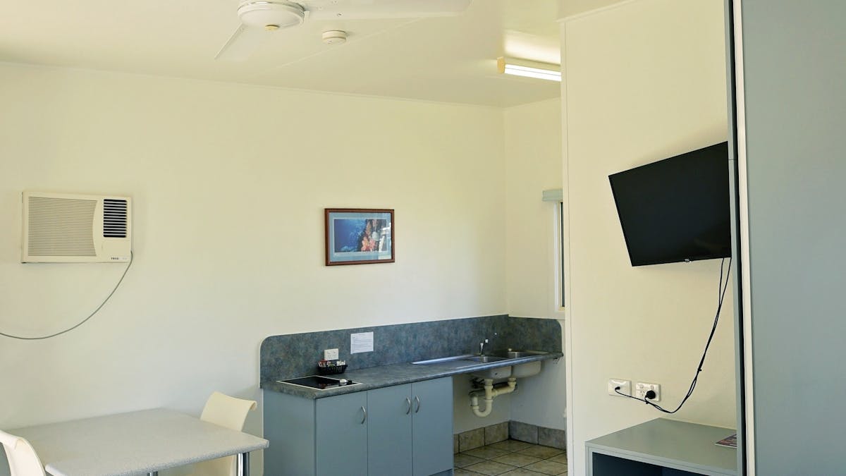 Cabin 8 sleeps 2 people and has been set up for people with disabilities.