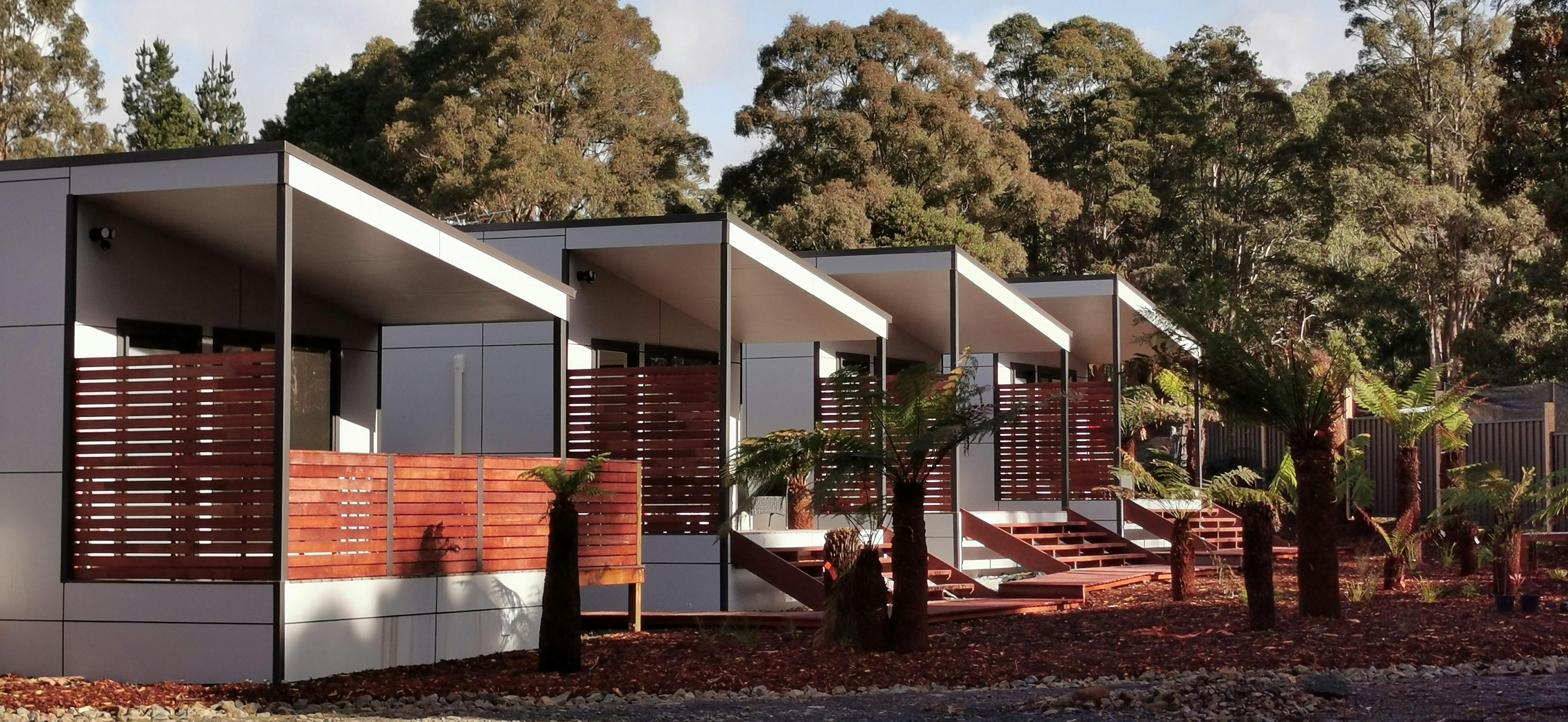 4 pods at Mt Field Retreat