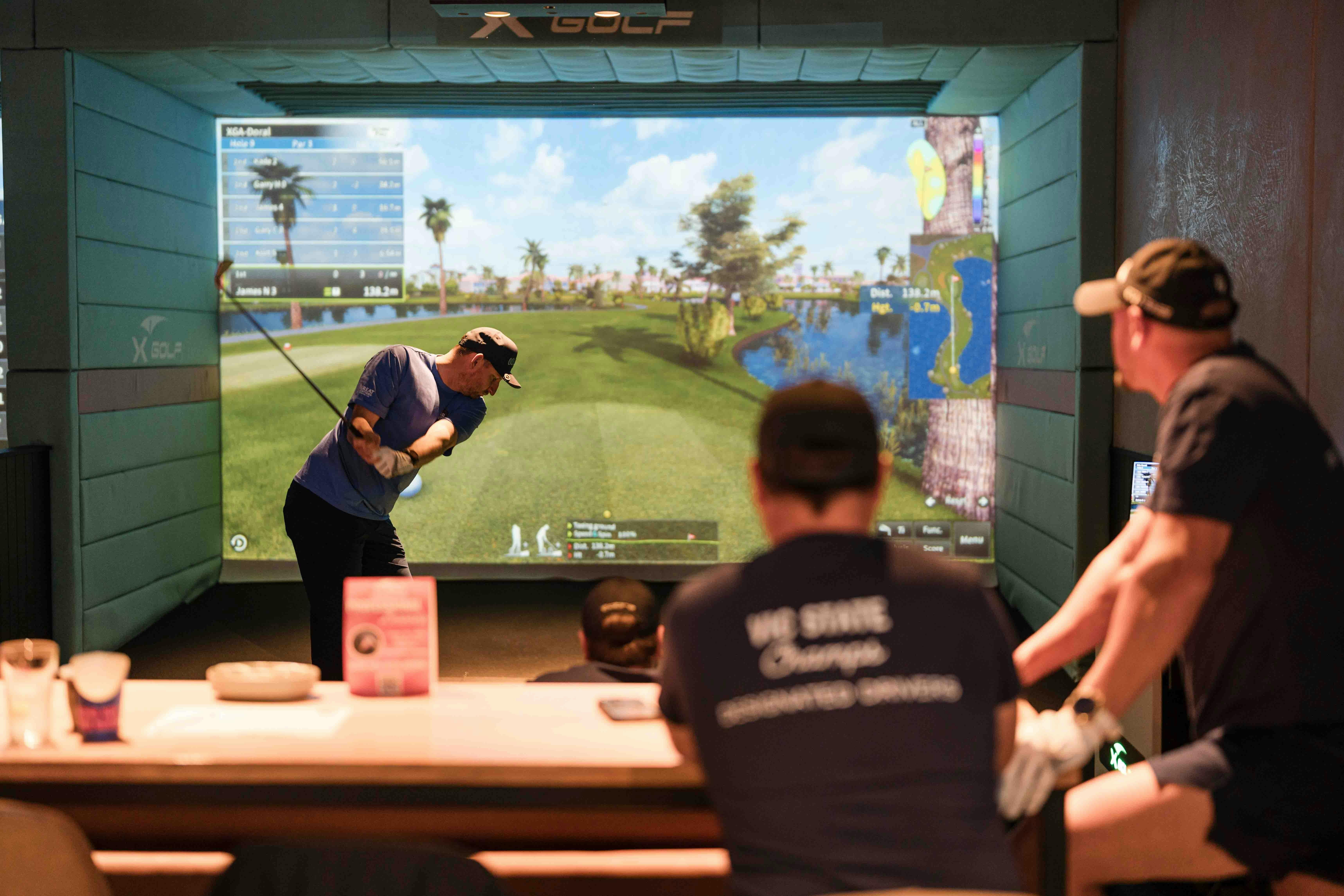 Indoor Golf Simulator at X-Golf North Lakes