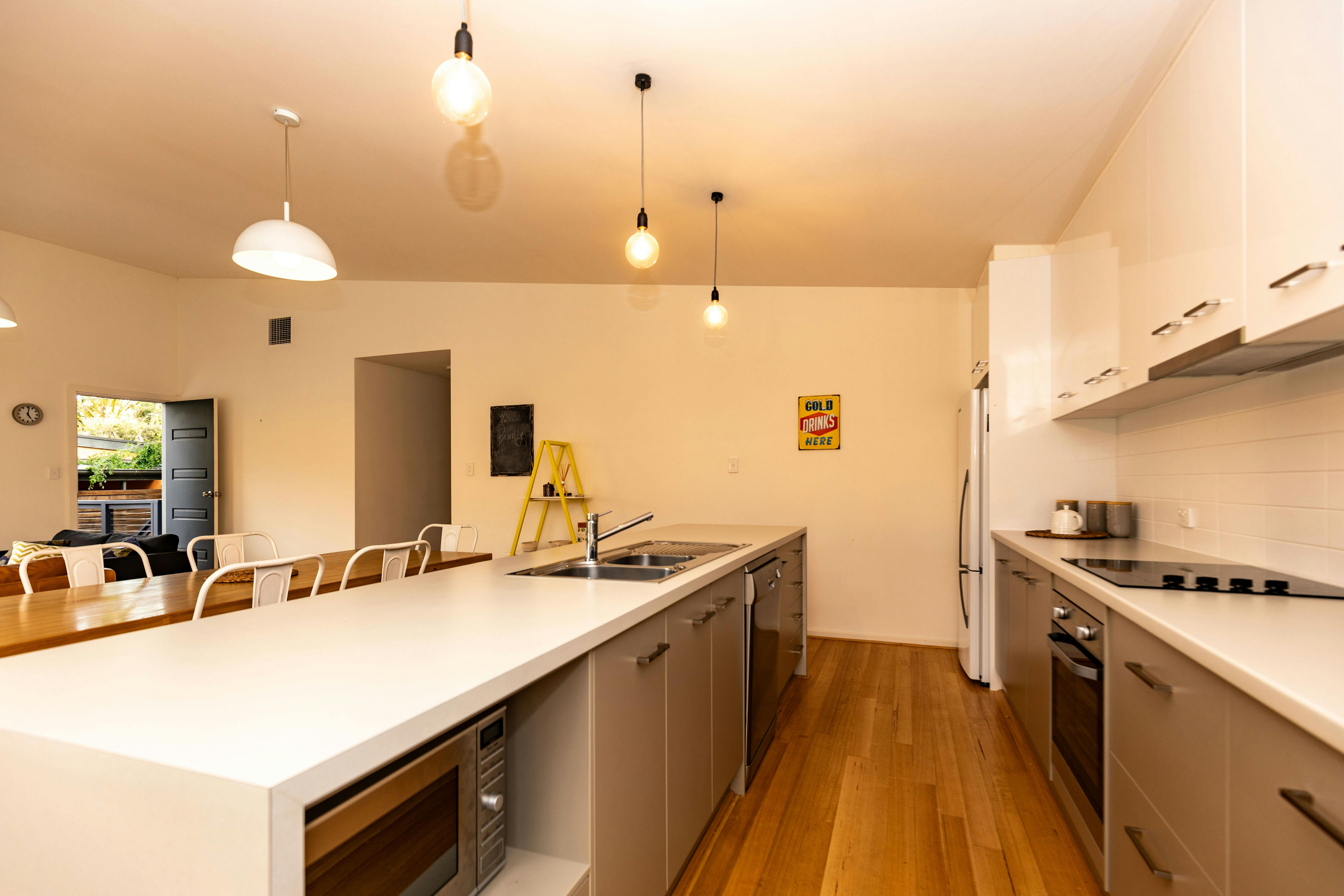 spacious open plan kitchen