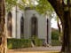 The Burke Museum Beechworth front facade from left angle through trees