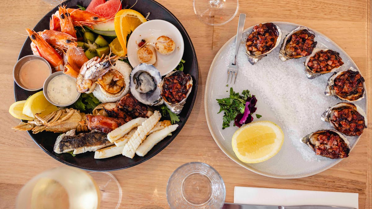 Enjoy a Seafood Platter for one (pictured) or share a platter for two, three or four.