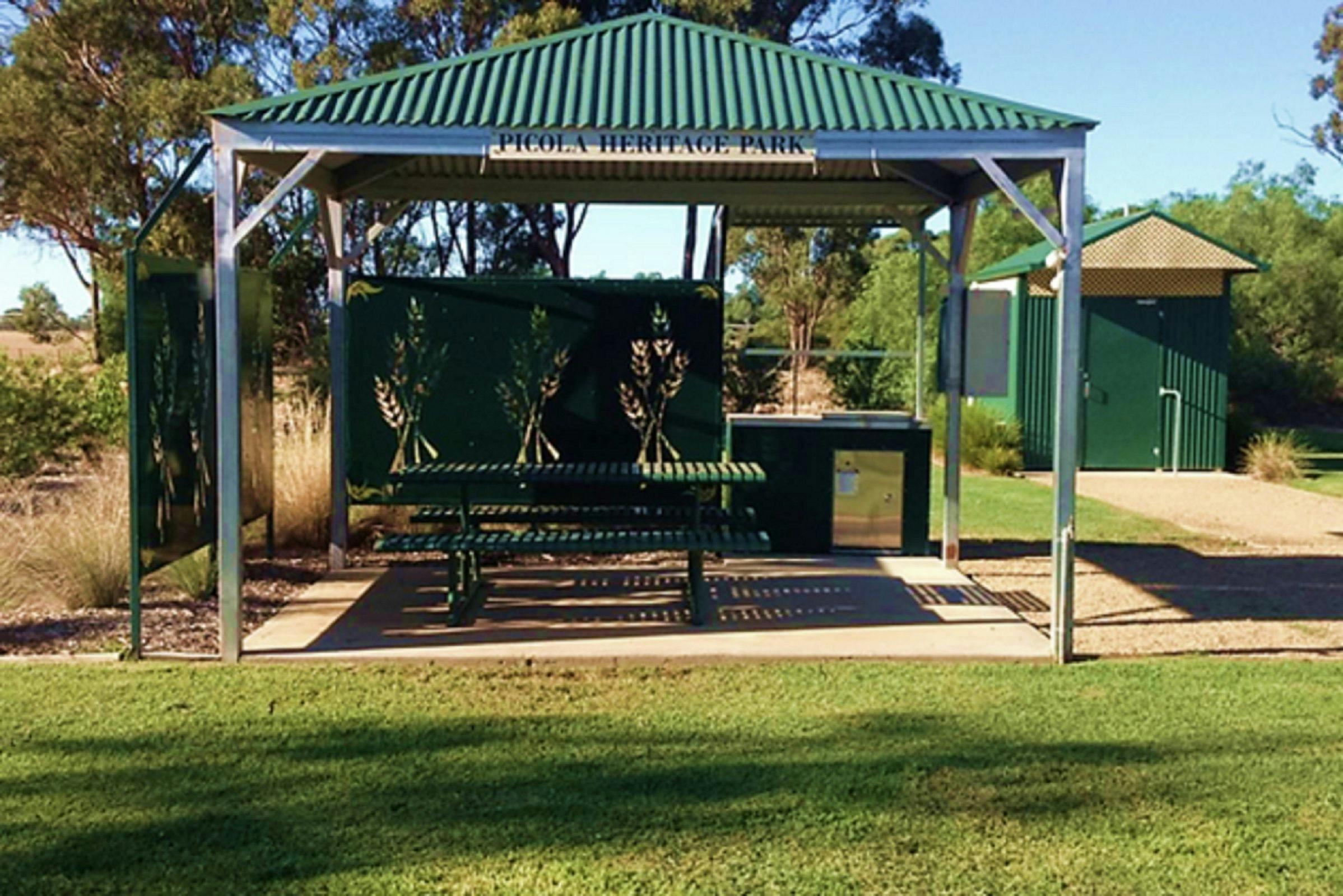 Picola Heritage Park barbecue area