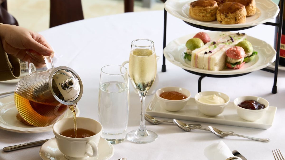 Tea is being served at Spirit Of Queensland High Tea.