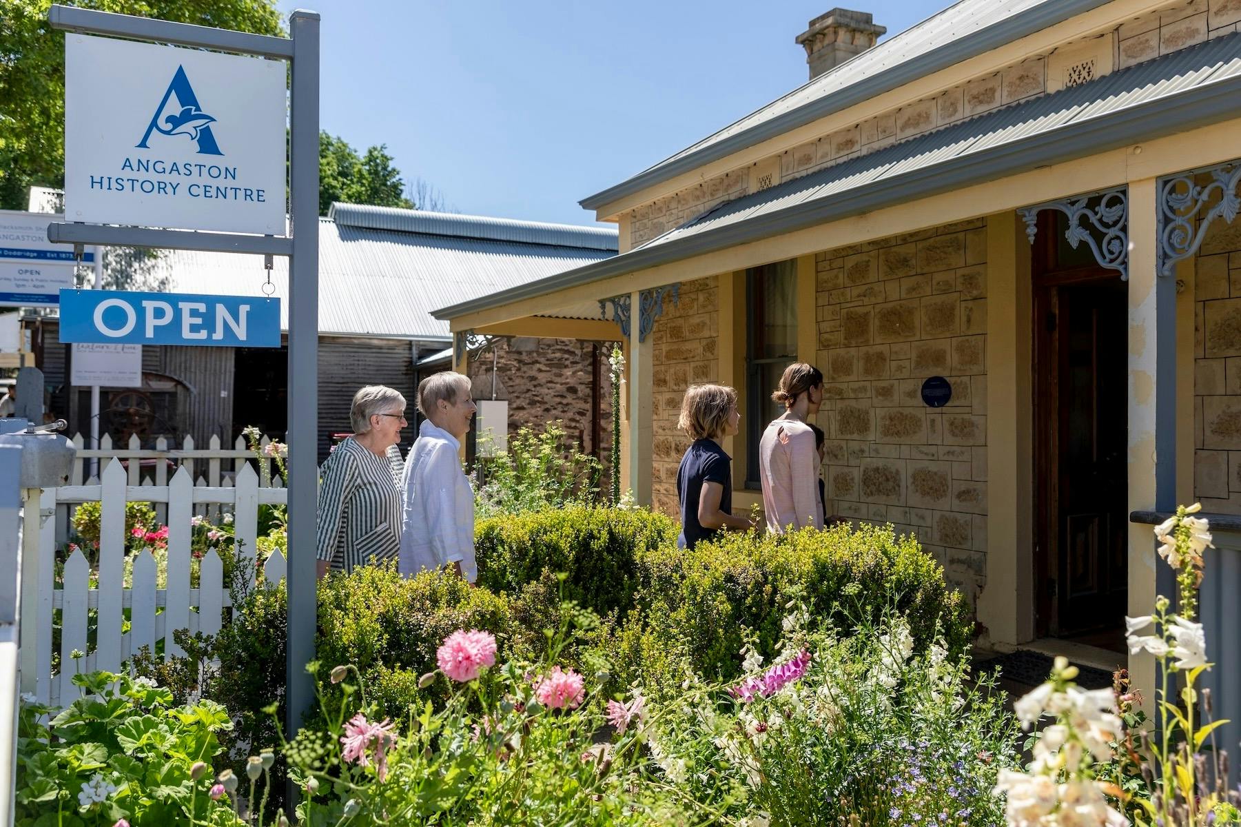 Visitors entering the Angaston History Centre