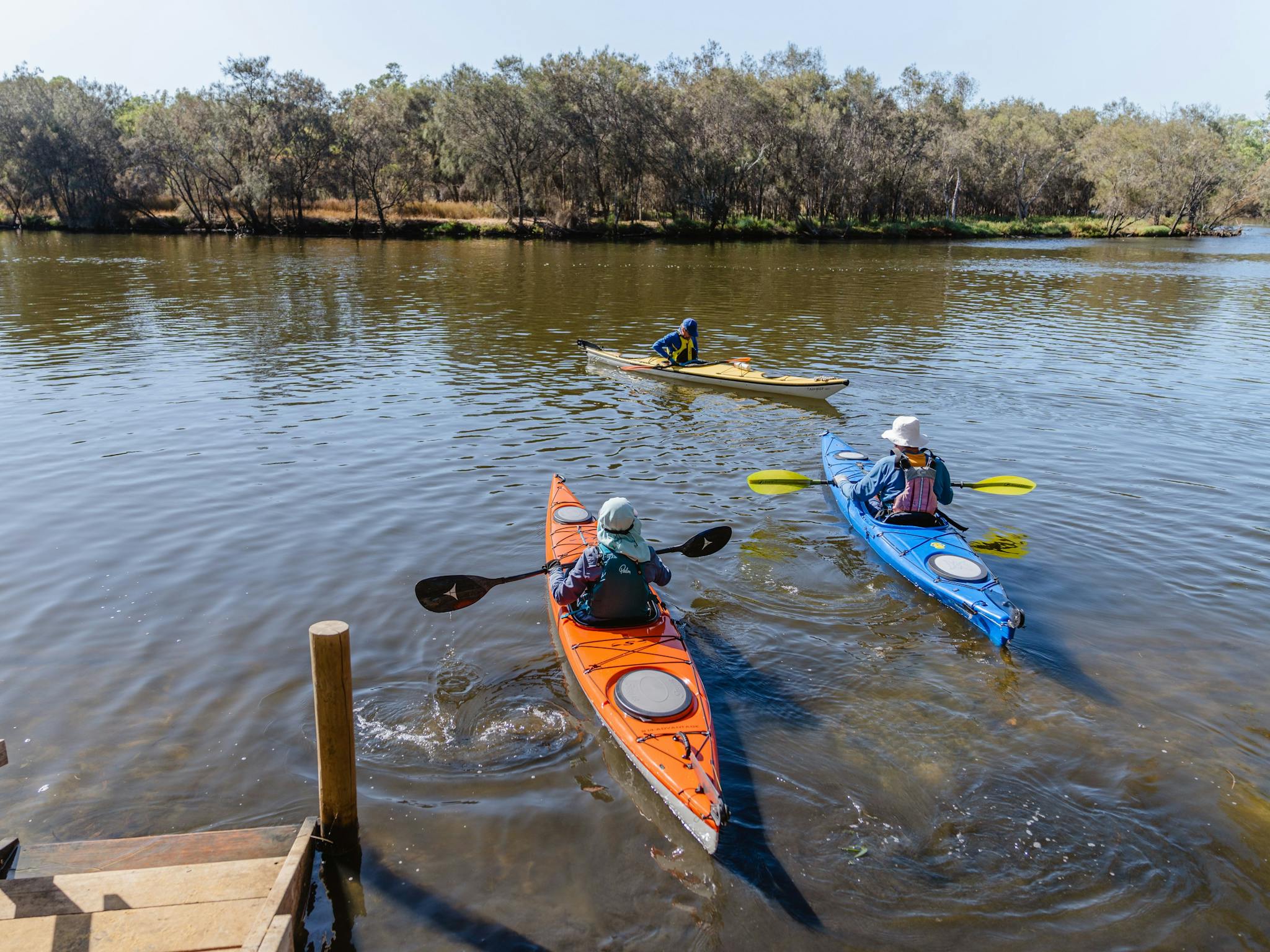 Two kayakers on the Serpentine River