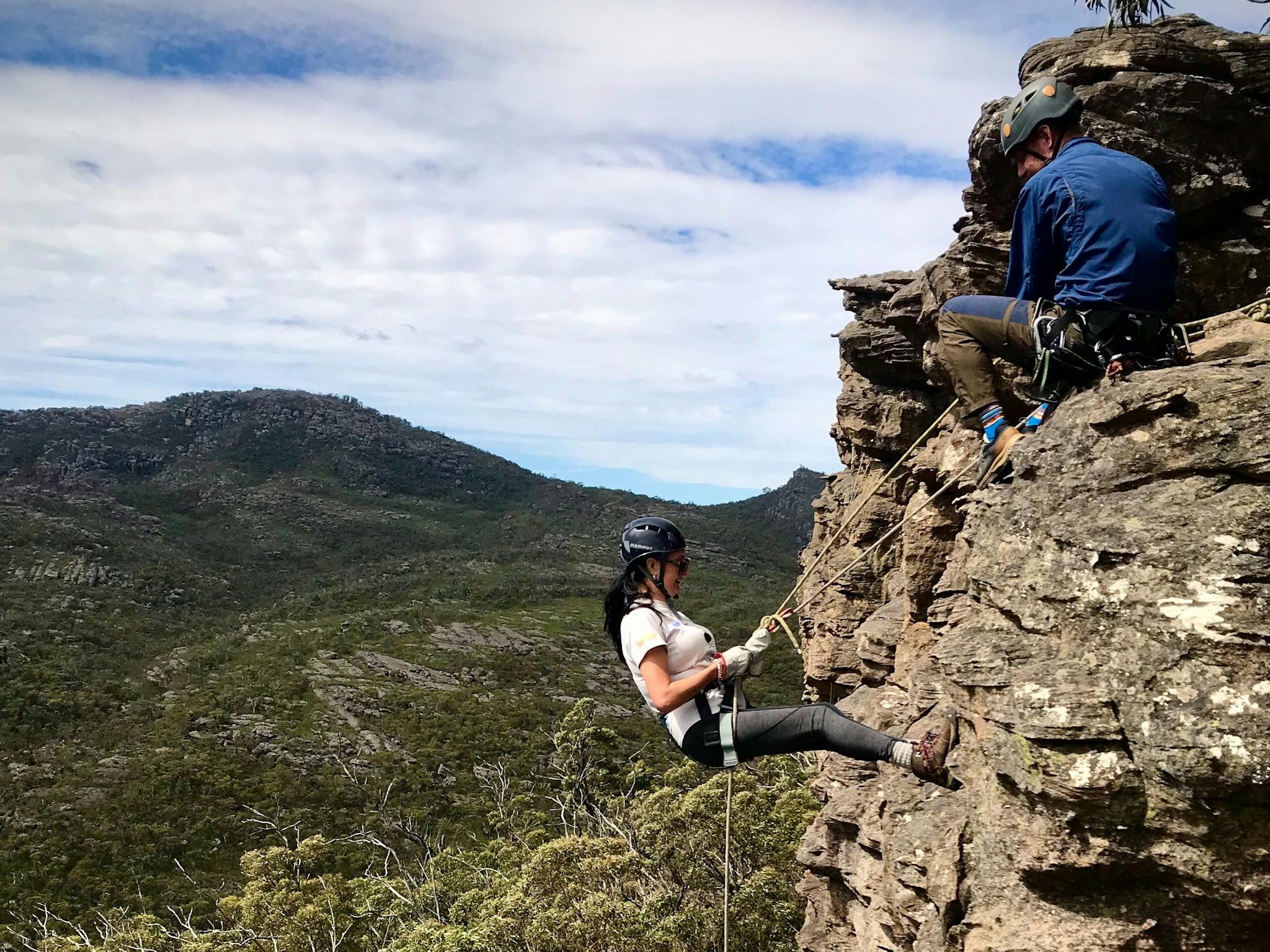 Person Abseiling