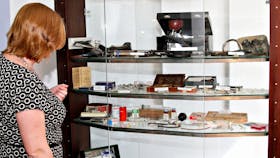 Early medical equipment on display in the RFDS Museum