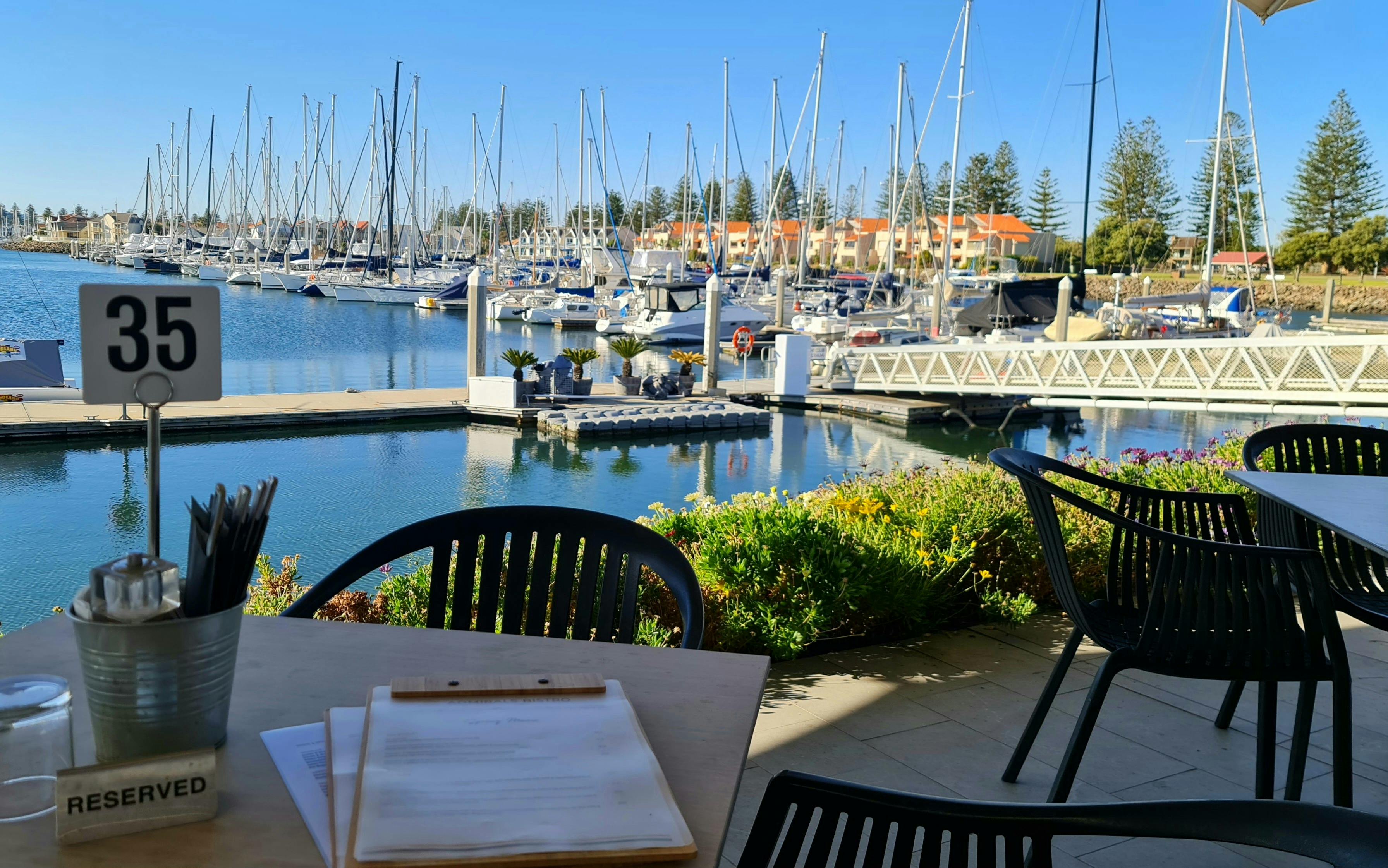 Admirals Bistro at the Cruising Yacht Club of South Australia