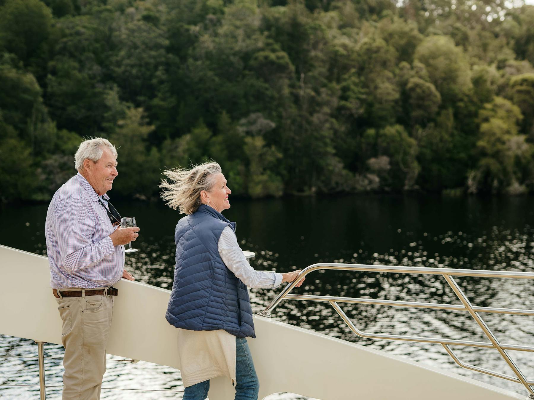 Enjoy spectacular views as we glide up The Gordon River