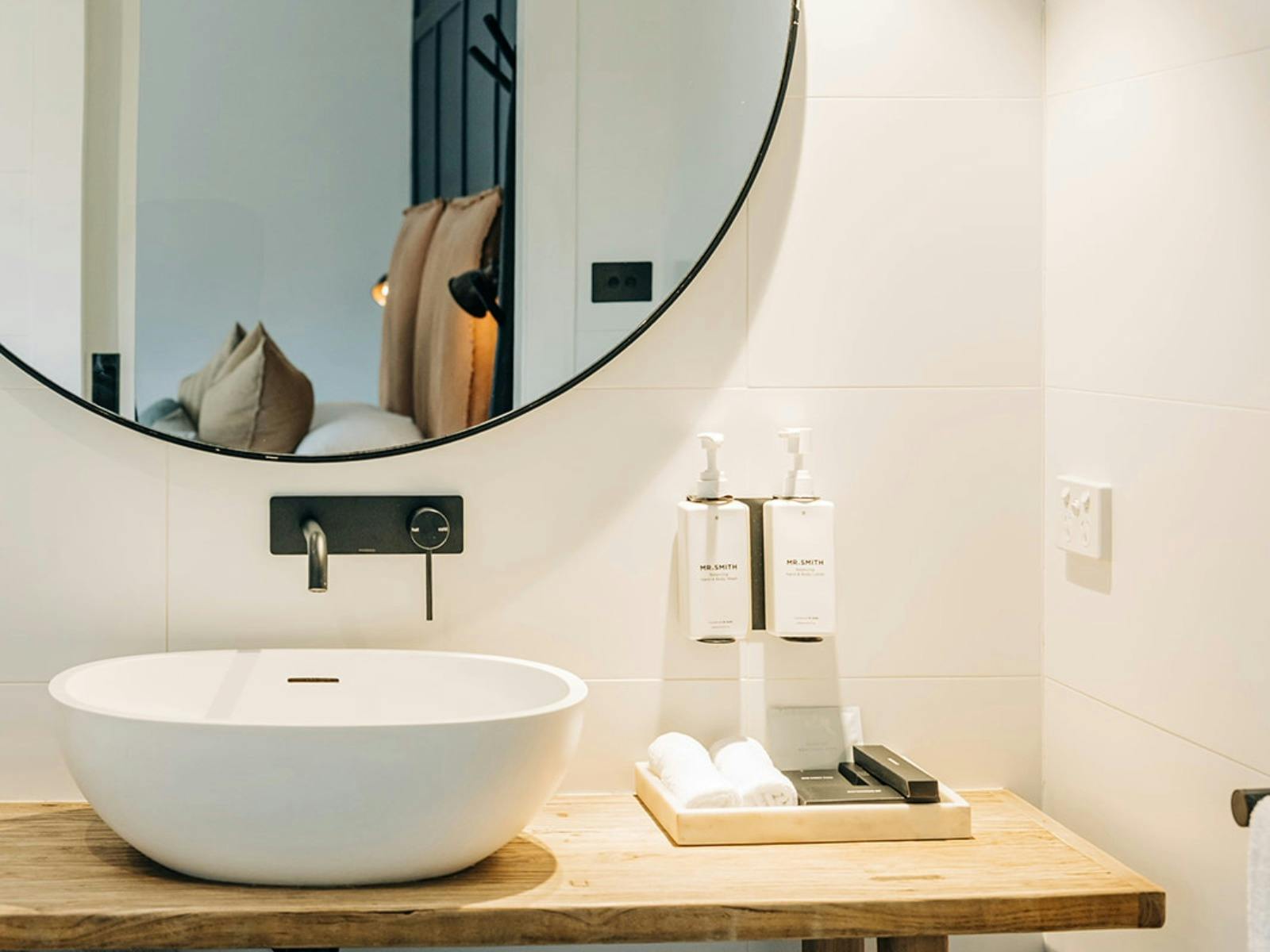 Das Badezimmer der Black Barns