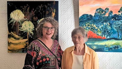 The Hive Gallery with artists Lea and Ingrid