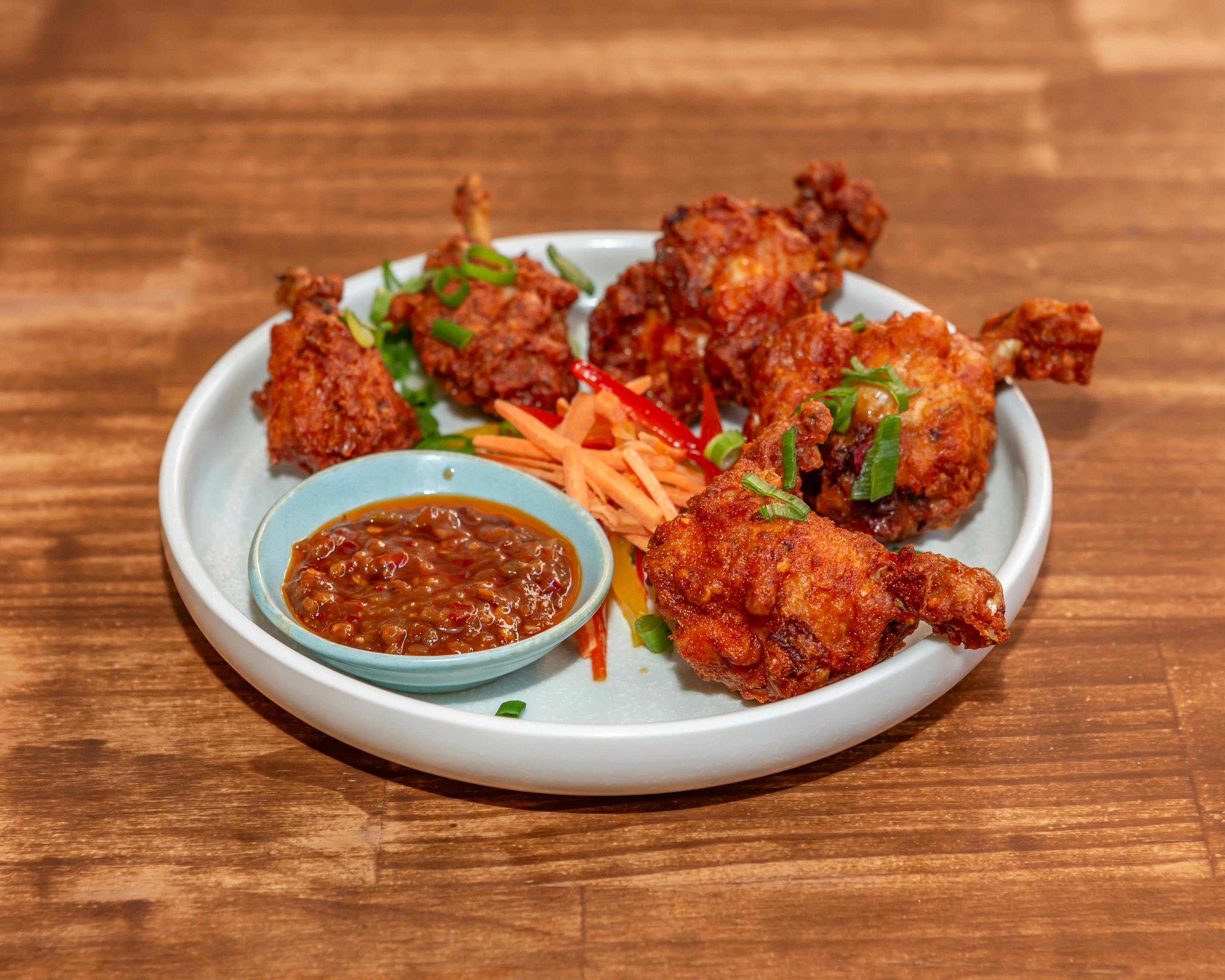 A street style classic, chicken wingettes turned upside down, marinated in Sichuan and cooked.