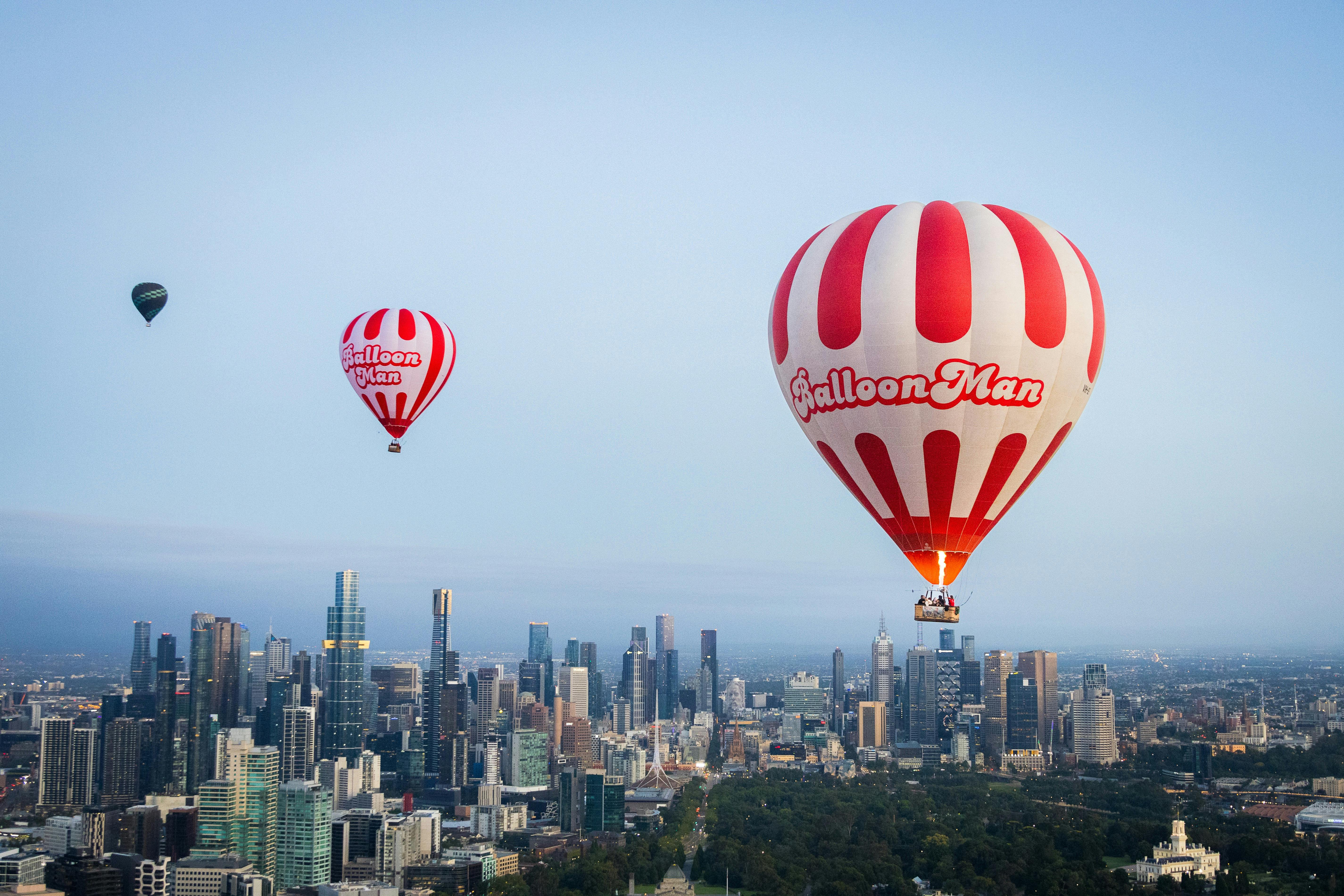 Fly over Melbourne with the one and only BalloonMan