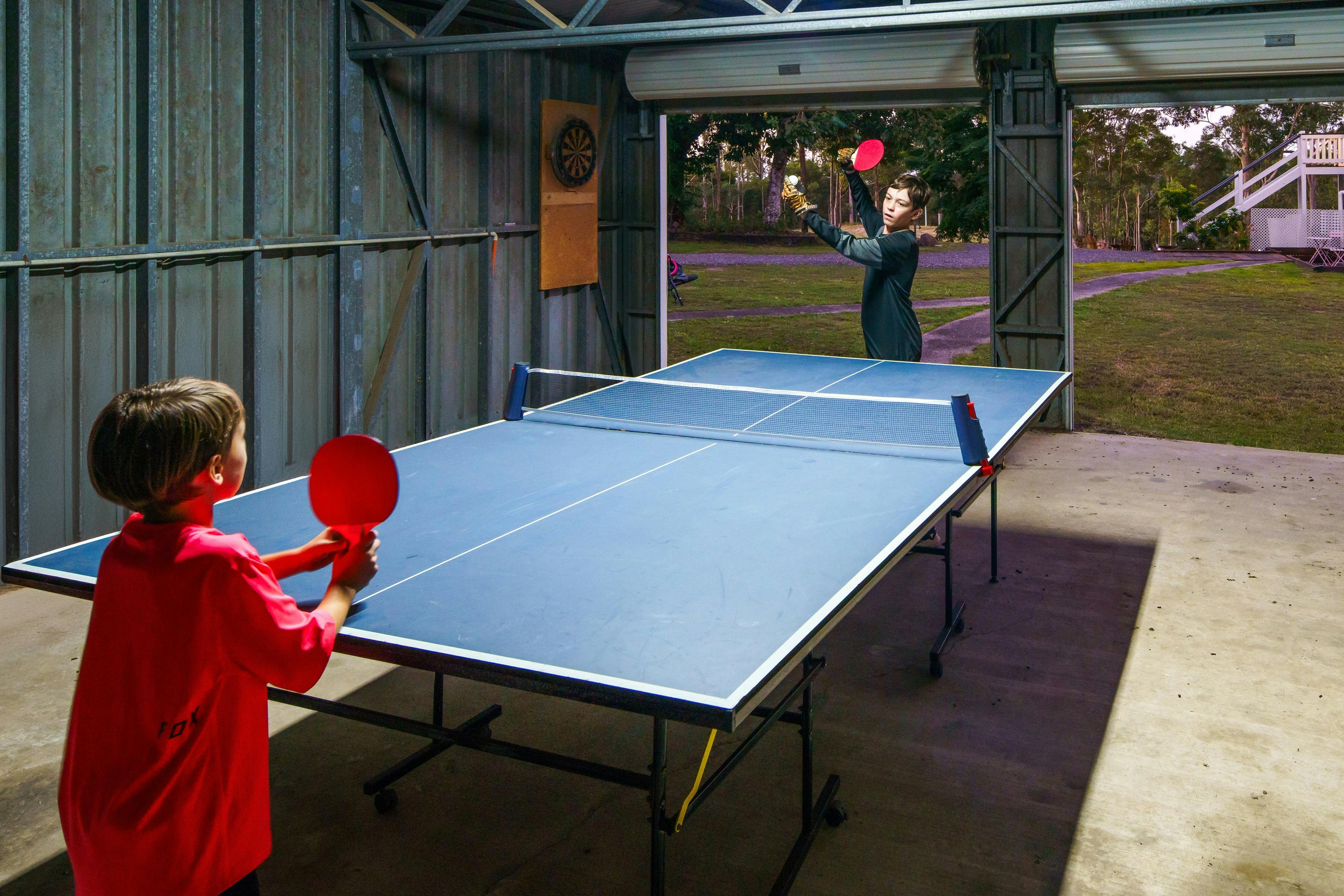 Get the family together for a game of ping pong.