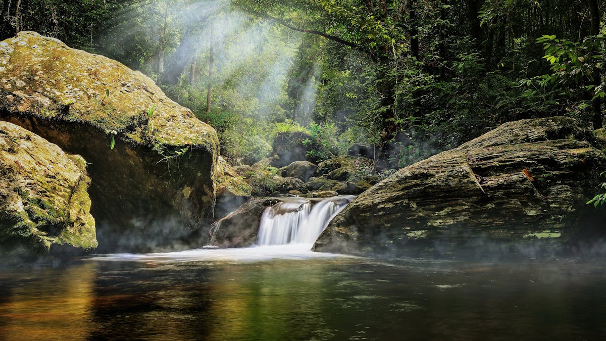 Rainforest waterfall in Far North Queensland during a holiday photography experience