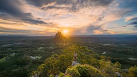 View of Glass House Mountains