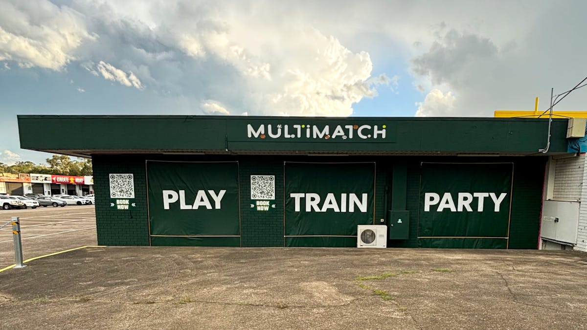 Front of MultiMatch Cleveland building and signage at Cleveland, Queensland.