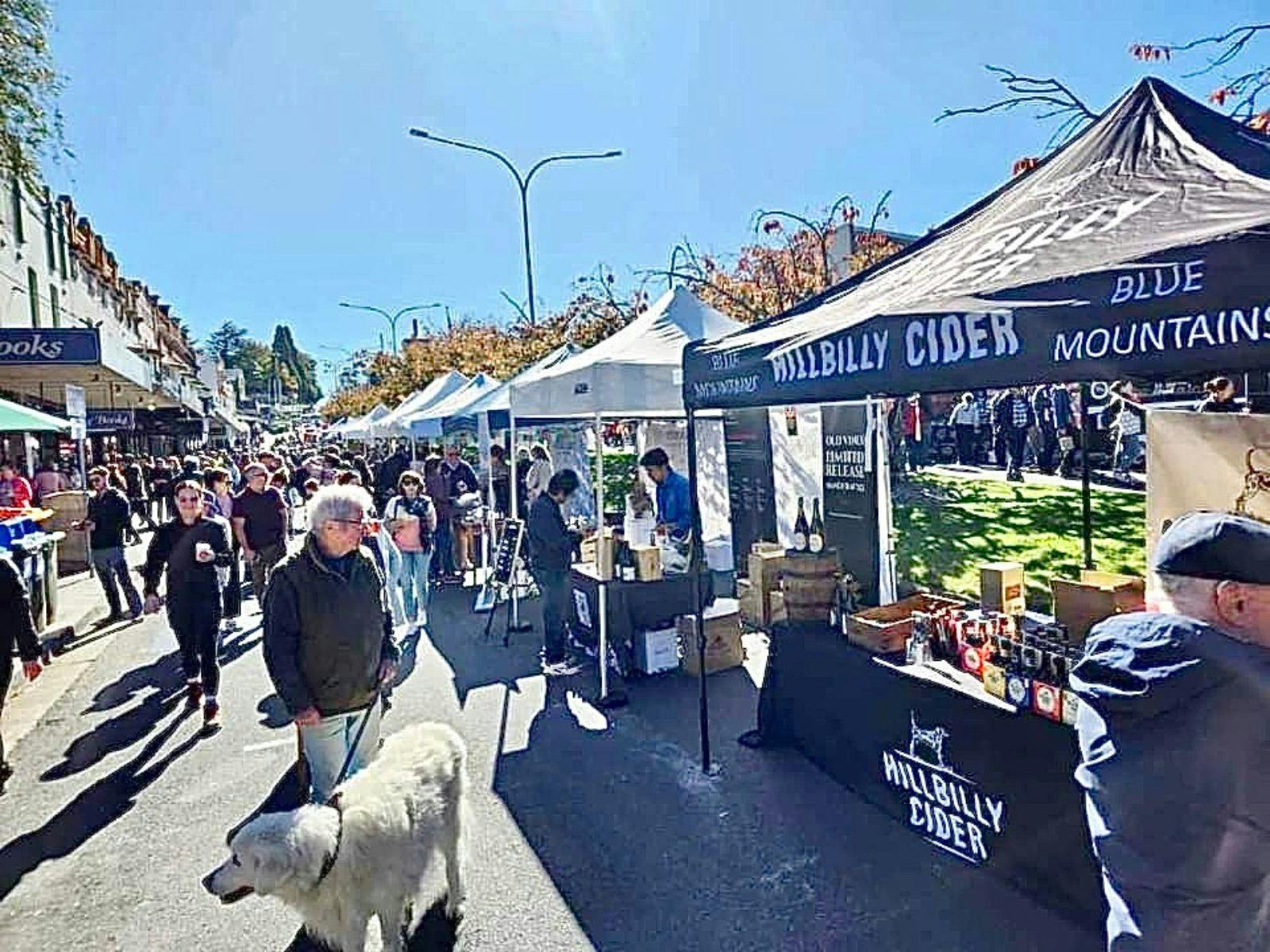 Stalls at the Leura Spring Fair