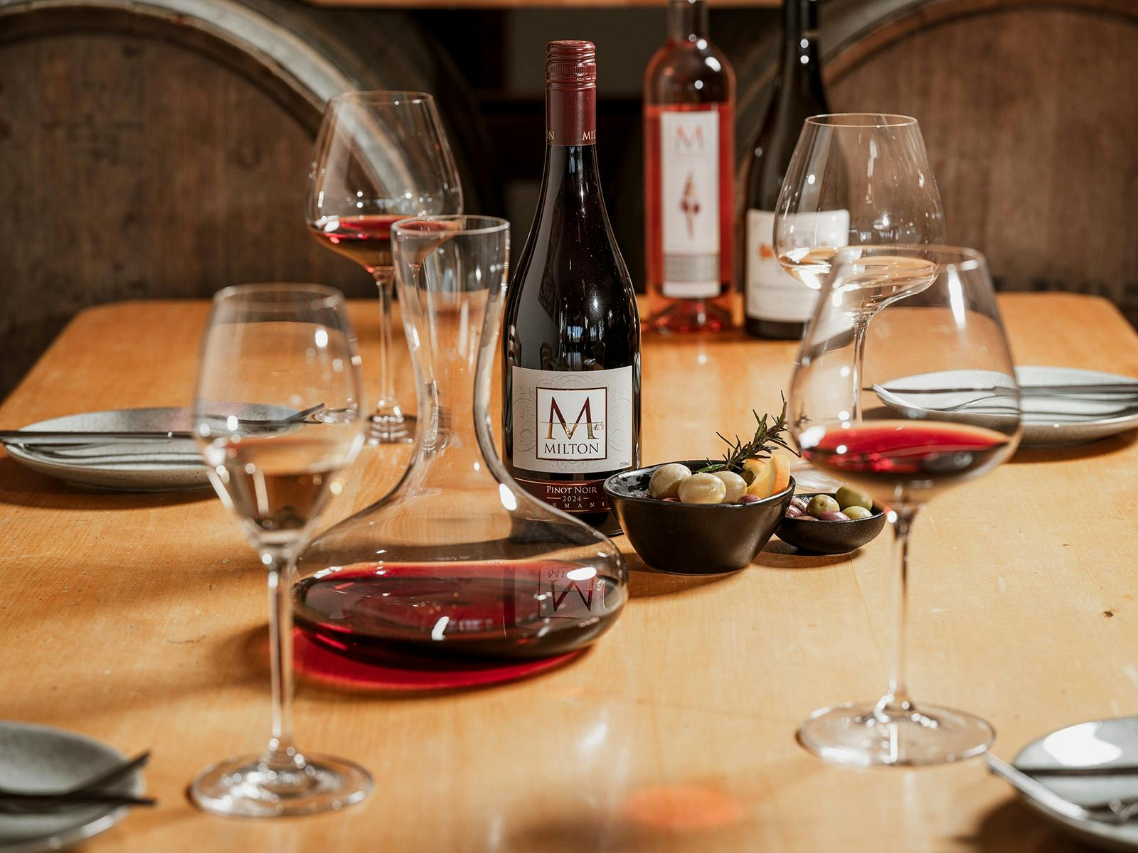 Back vintage pinot noir by the fire image