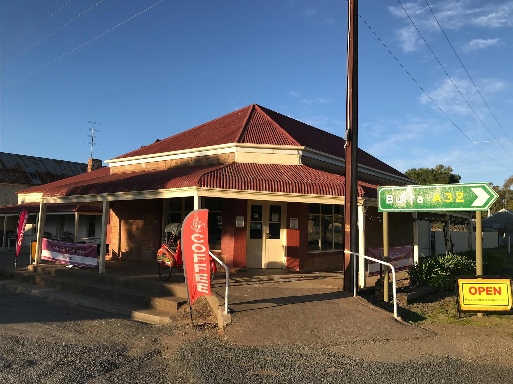 An external view showing the 100 year old main shop facing the street.