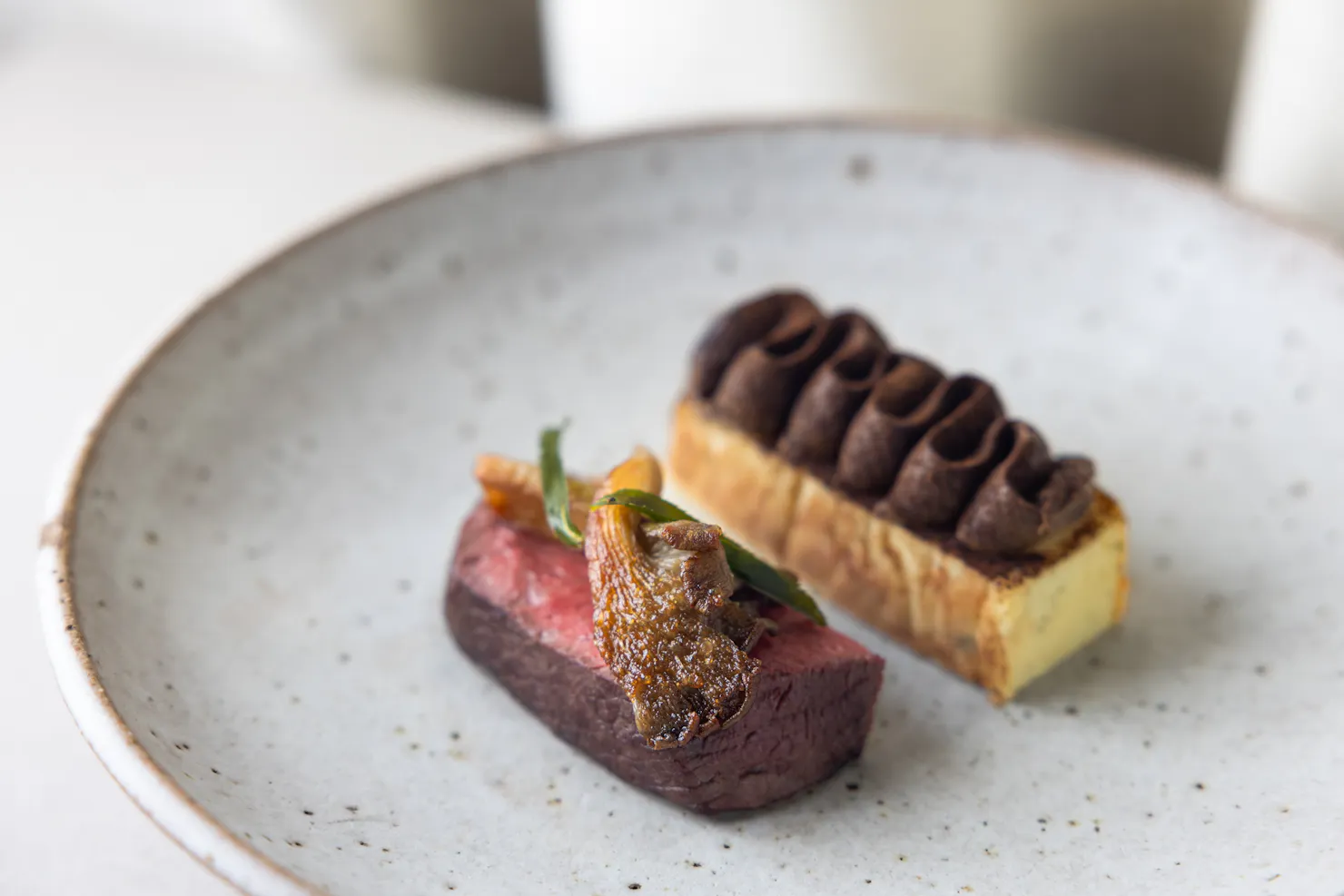 Wagyu Rump Cap 7, Truffle Potato, Porcini Cream, Eastwell Farms Mushrooms