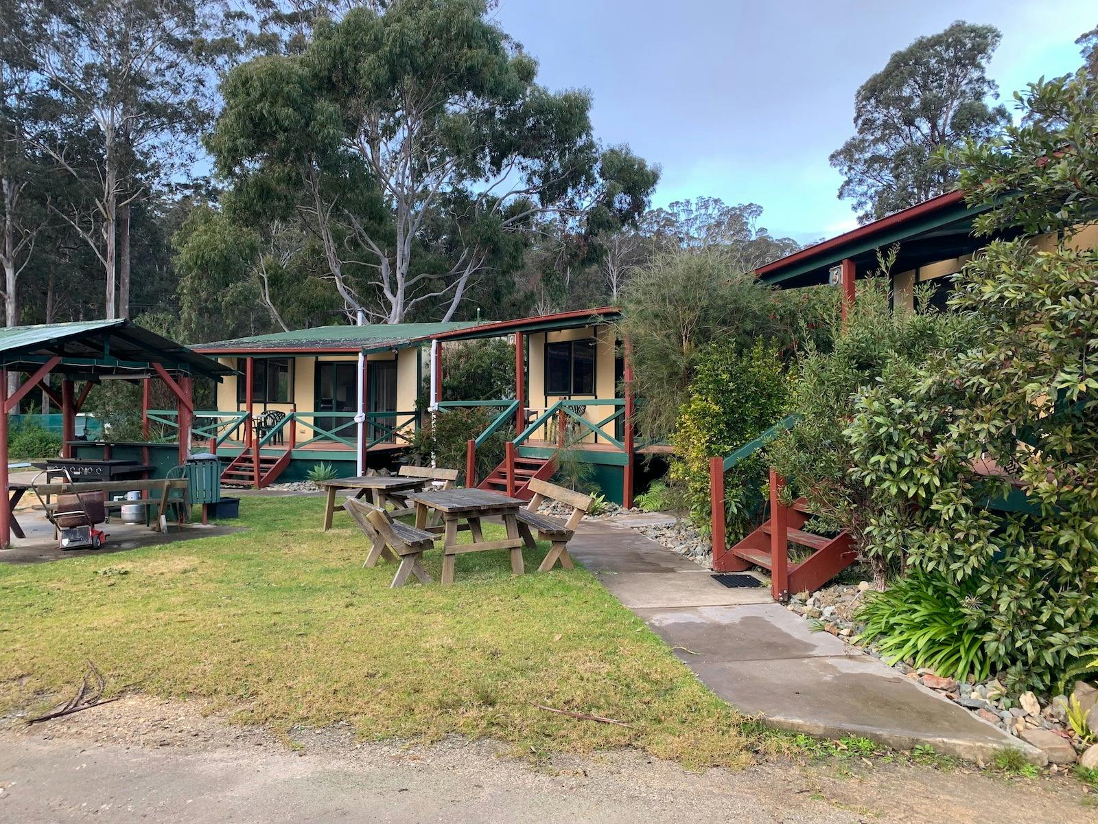 Cabins and BBQ Area