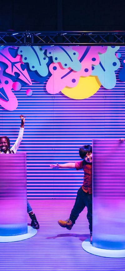 Children enjoying the Illuminate exhibition