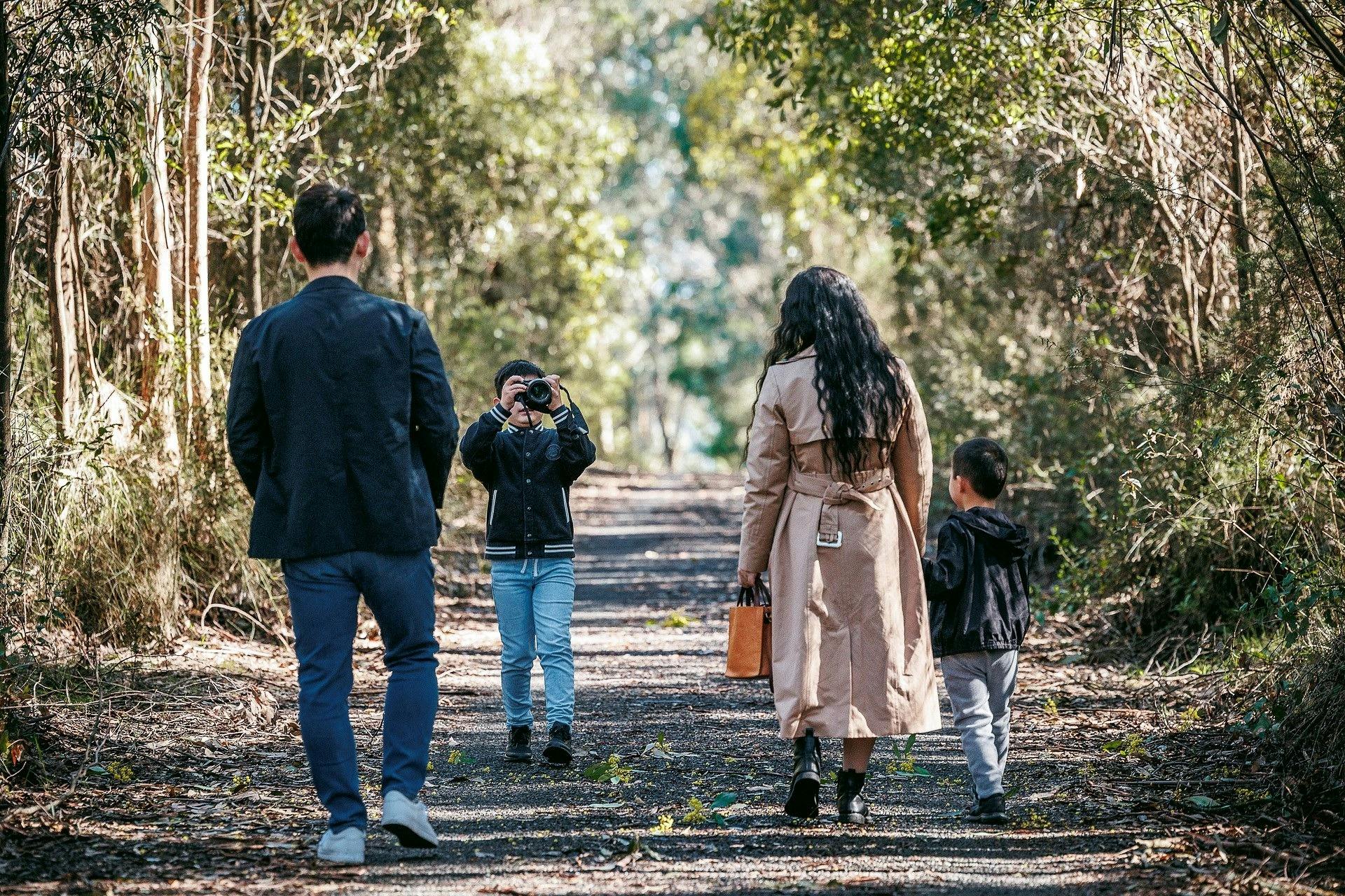 Family at  Kinglake Heritage Trail