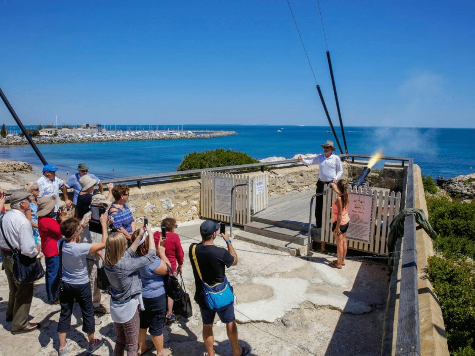Firing of the Cannon at the Round House