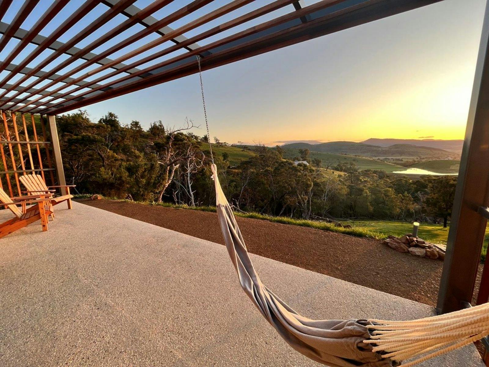 Eco-pod deck with hammock