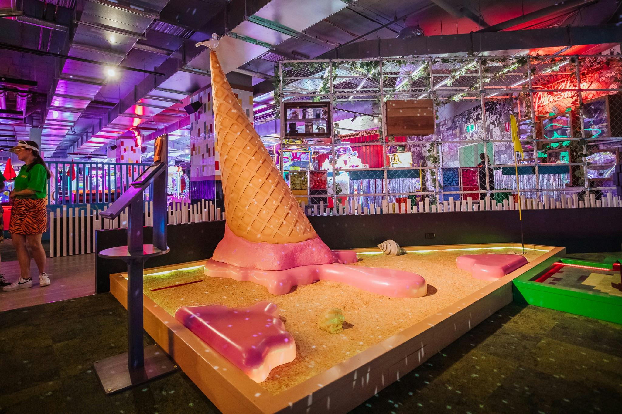 Holey Moley mini golf in Paradise