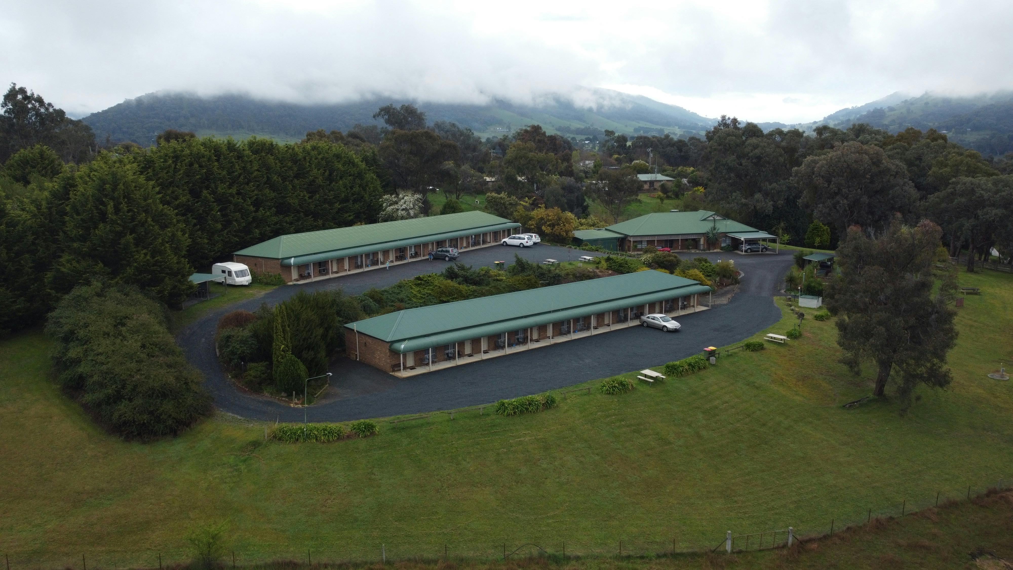 Aerial Motel Views Yackandandah