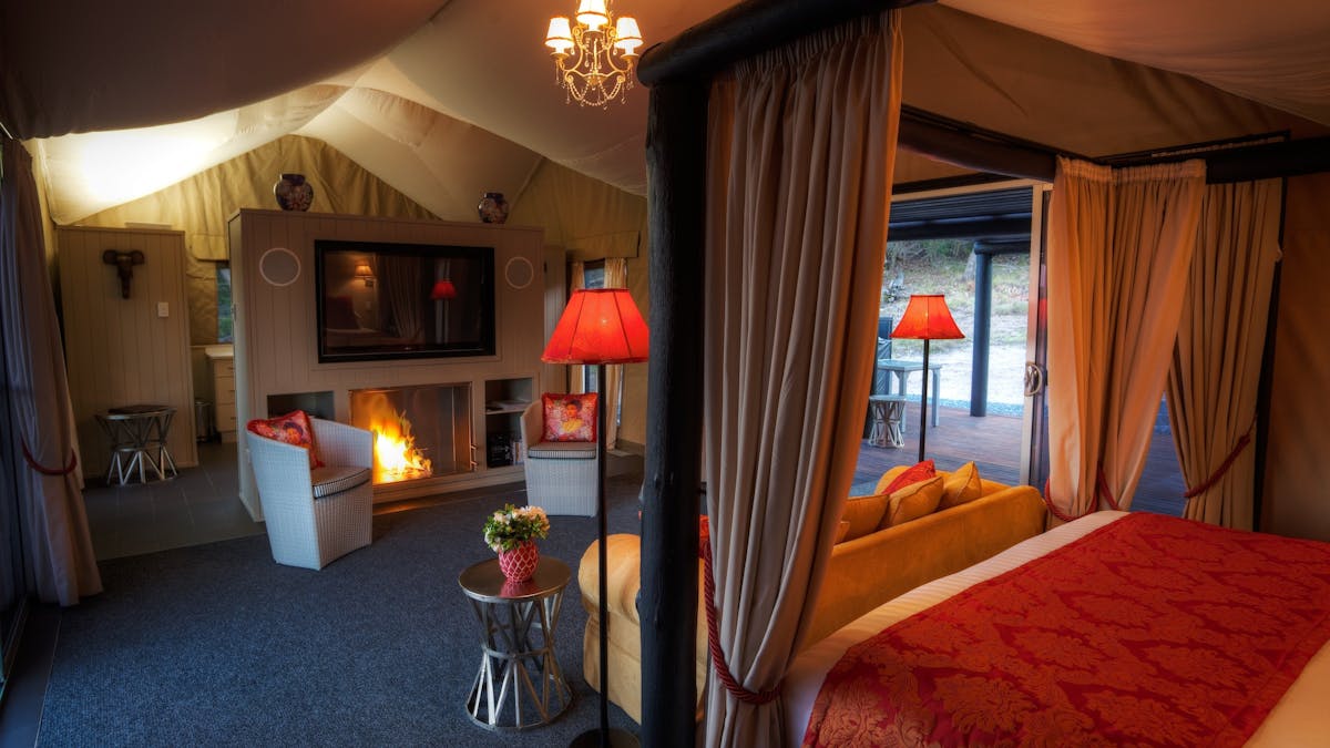 Luxury tent interior
