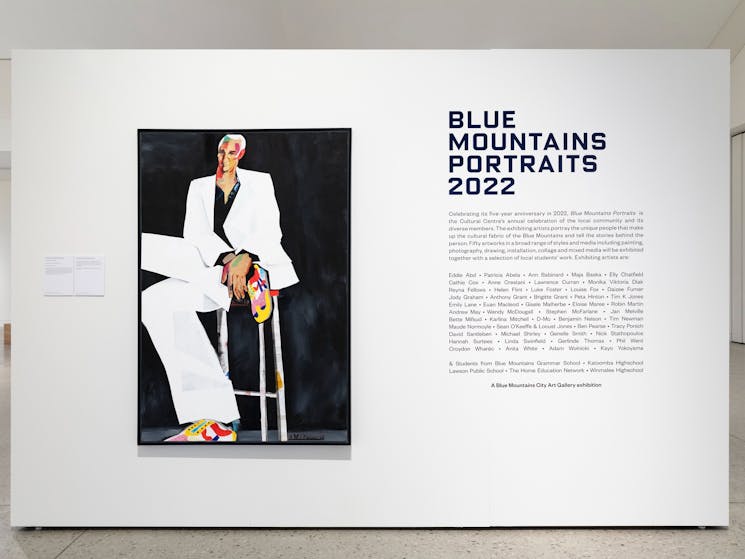 Installation view of Blue Mountains Portraits 2022